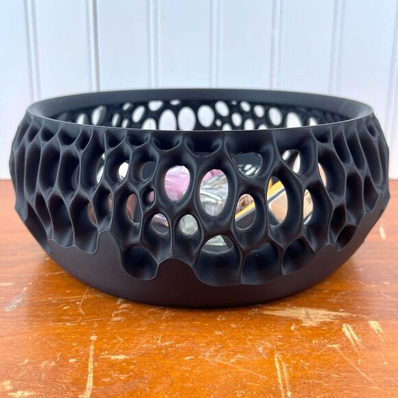 "Virus" Catch-All Bowl, Modern Decorative Bowl, Unique Hole Design - Picture 3 of 10